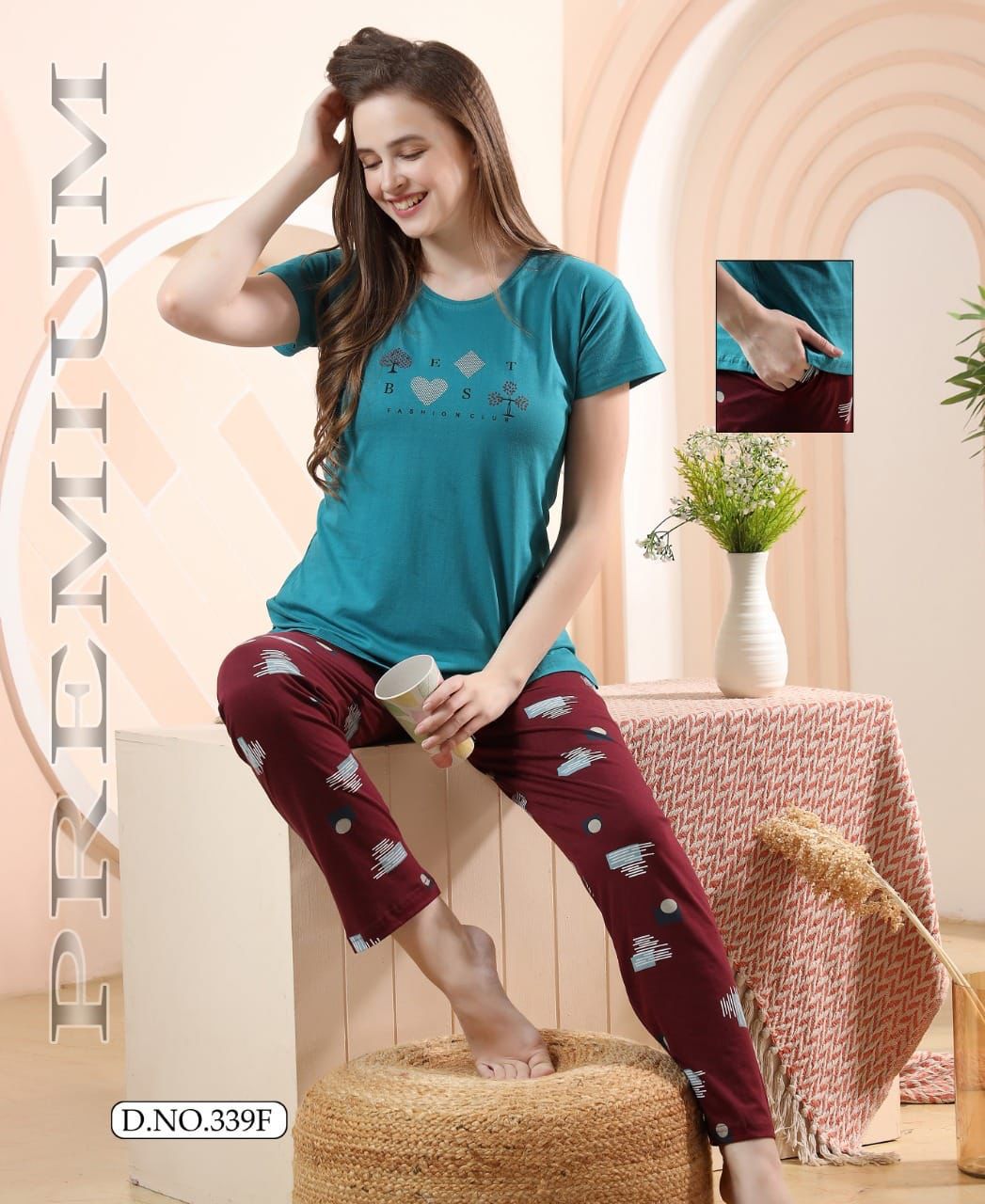 Ft New 339 Shinker Fancy Daily Wear Hosiery Cotton Night Suits Collection